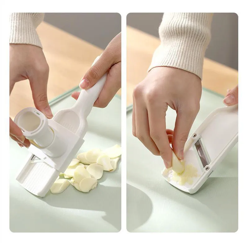 2 In 1 Vegetable Cutter Slicer Manual Slicing Grinding Garlic Lazy Double-sided Vegetable Cutting Chopper Kitchen Gadgets New