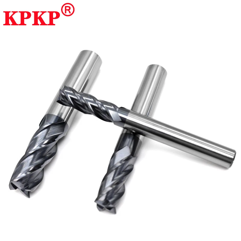 Milling Cutter HRC50 4-Flute Nano Coating Tungsten Steel Carbide Face End Mill CNC Maching Tools Stainless Steel Milling Cutter