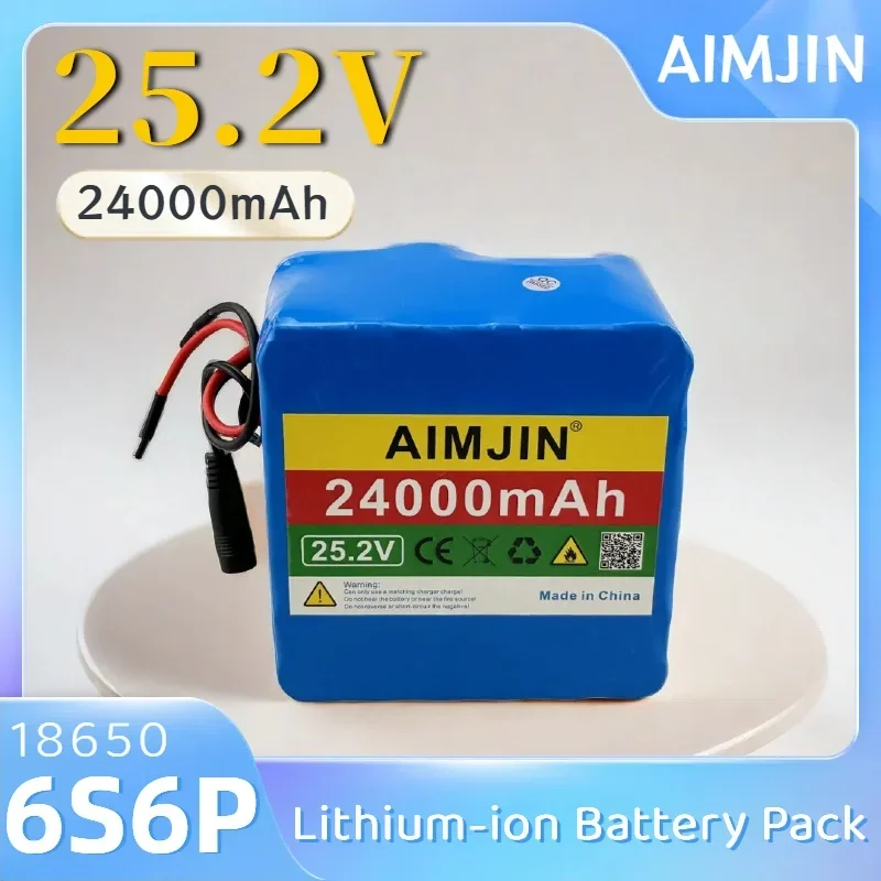 

18650 6S6P 25,2 V 24000mAh литий-ионный аккумулятор большой емкости подходит для электрических велосипедов, скутеров, четырехколесных транспортных средств