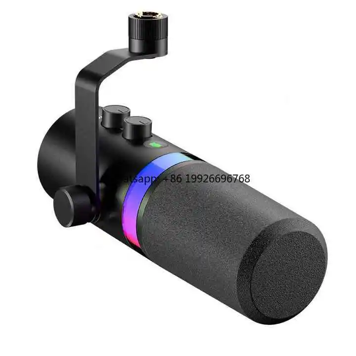 

Hot Sale RGB Desktop USB PC Gaming Recording Studio Microphone Handheld Wired Metal Condenser for Podcasts & Videos