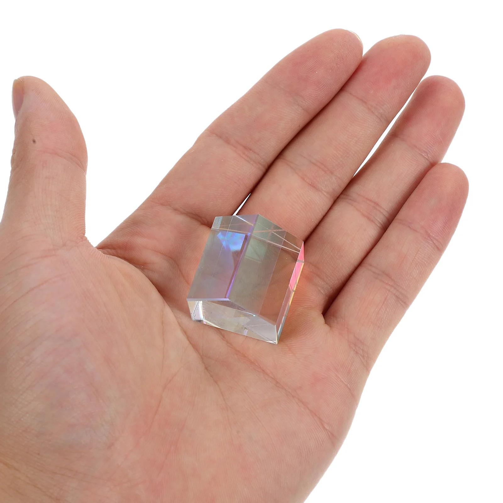 

1 Set Sun Catcher Mini Cube Optical Glass Prism For Physics Teaching Decor Window Garden Sunroom Photography Prop Color Prism