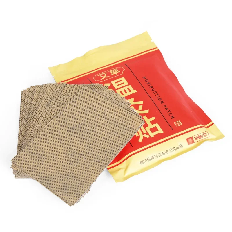 Waist Moxa Plaster, Self Heating, Warming Chinese Moxibustion, Wormwood Sticker Patches, 40Pcs