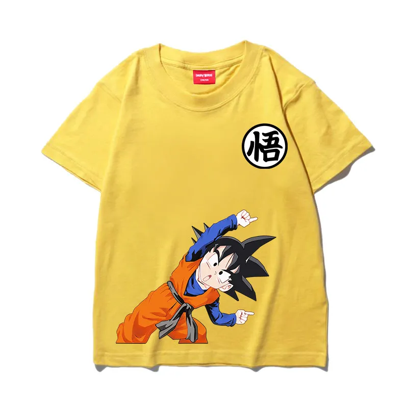 Dragon Ball Goten Trunks Fusion Dance Baumwoll-T-Shirt, Jungen Mädchen Harajuku Streetwear Anime Kurzarm-T-Shirt, Retro Casual Kinder-T-Shirt – Detail 12