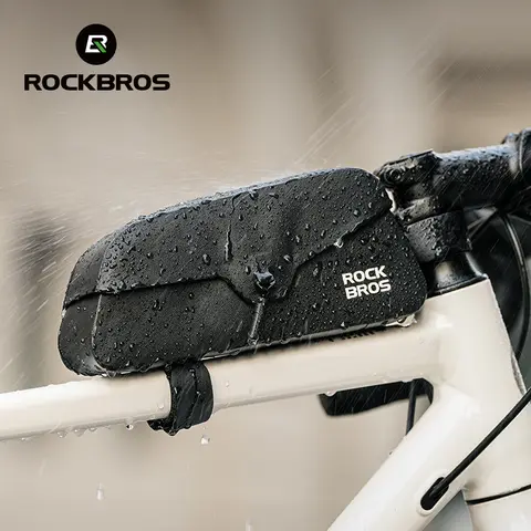 ROCKBROS 자전거 탑 튜브 가방 자기 흡입 사이클링 가방 방수 휴대용 전면 프레임 팩 MTB 도로 자전거 용 대용량