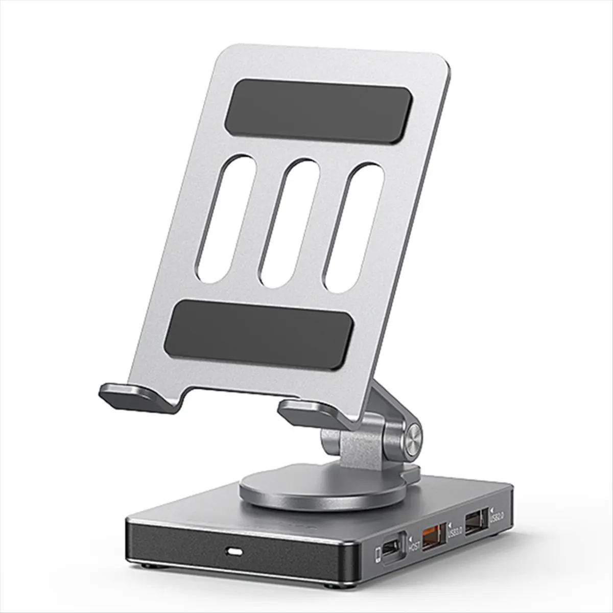 B21B  USB C Foldable Docking Station with 360°Rotation 5Gbps,SD TF Reader,PD 100W Phone Hub Holder for /Switch