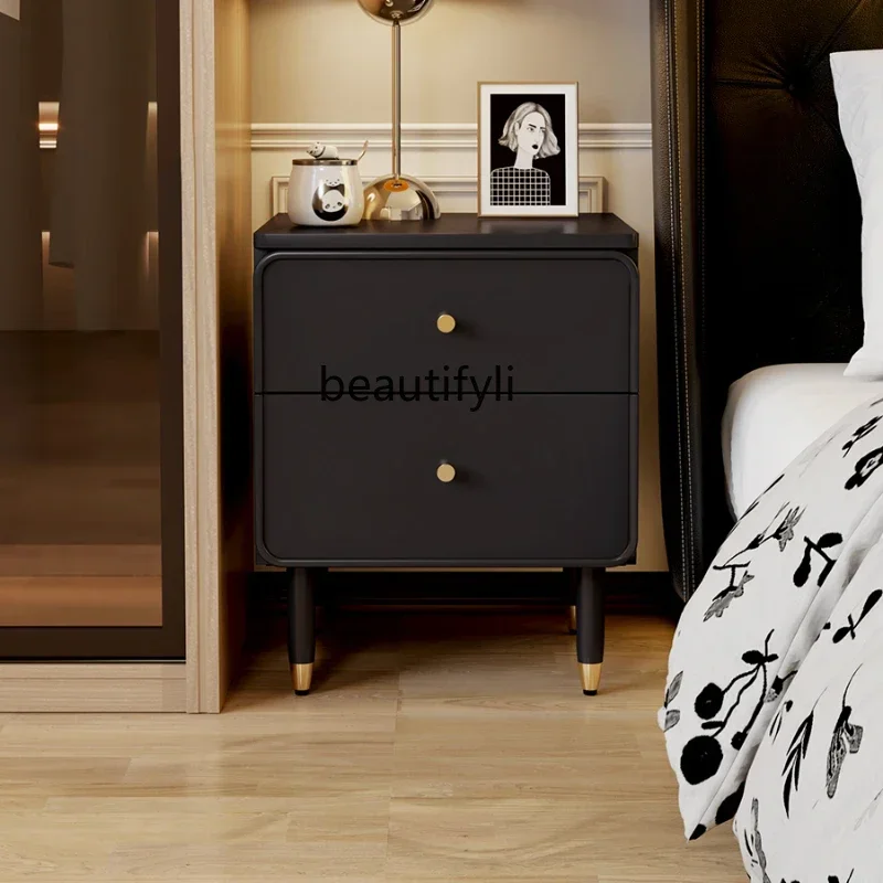 Q181 Retro Bedside Table Bedroom Narrow Bedside Cabinet 30cm Modern Minimalist Bedside Cabinet