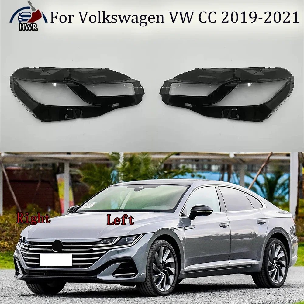 

Transparent Headlight Cover Headlamp Shell Clear Lens Plexiglass Replace Original Lampshade For Volkswagen VW CC 2019 2020 2021
