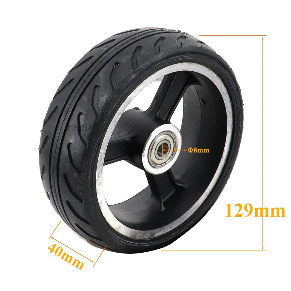 5 Inch Solid Wheel 5x2 Tubeless Wheel Tyre Wind Fire for Electric Scooters Strollers Trolley Wheelchairs Accessories