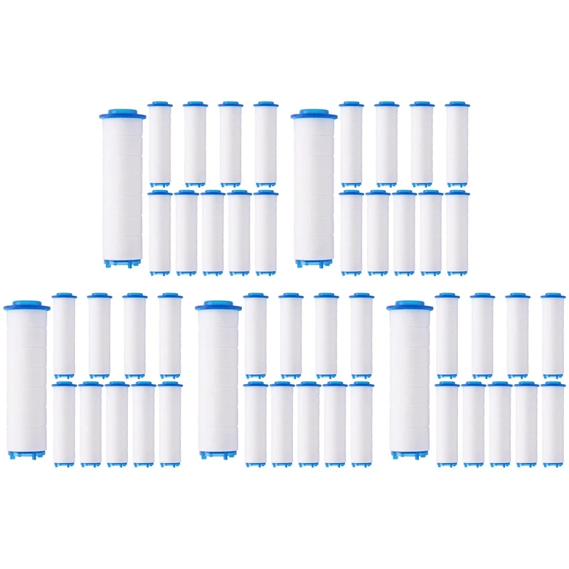 

50 шт. Сменный фильтр для душа для твердой воды с высокой производительностью, фильтр для душа для удаления хлора и фторида