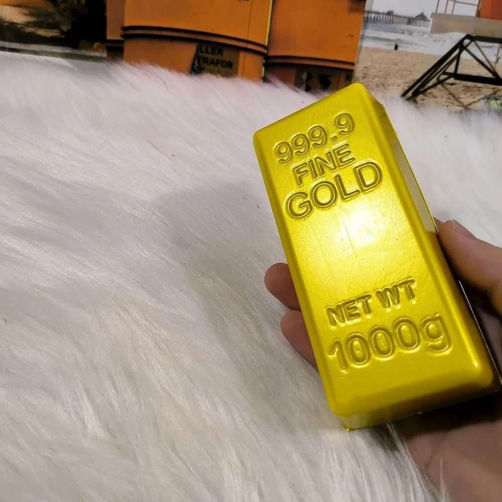 New Soft Gold Brick Squeeze Toys PU Slow Rebound Sensory Fidget Toy Gold Bars Decompression Toy Anxiety Relief