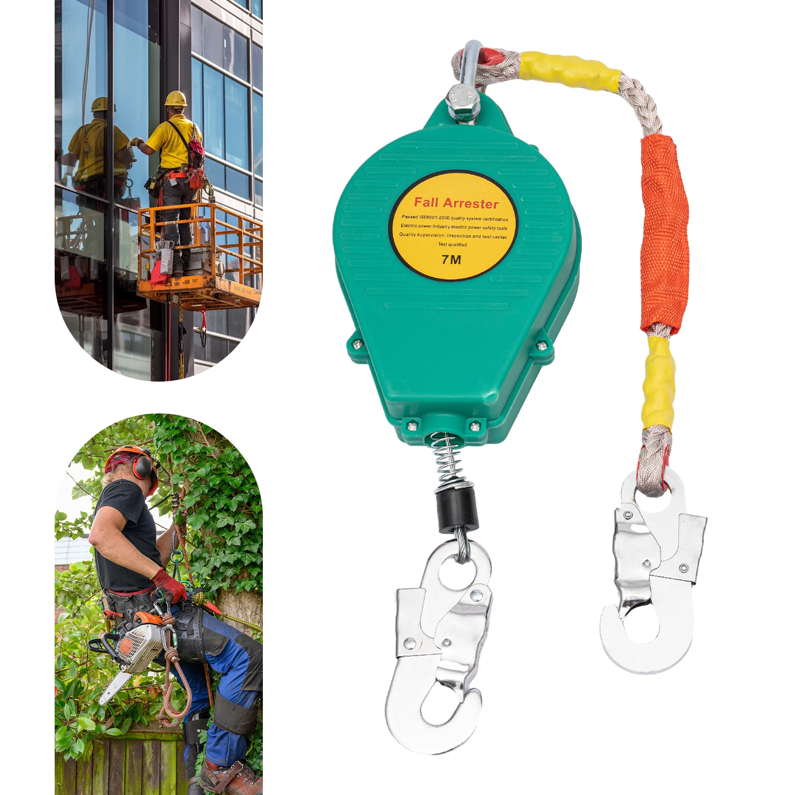 حزام مضفر من النايلون ذاتي التراجع مقاوم للاهتراء 7.27 رطل خفيف الوزن وسهل الاستخدام لأعمال جسر البناء الهندسي