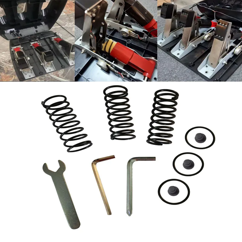 سيارة 3 قطعة/المجموعة ترقية وزارة الدفاع الفرامل وخنق وقابض دواسة الربيع كيت ل LOGITECH G25 G27 G29 G920 عجلة السباق