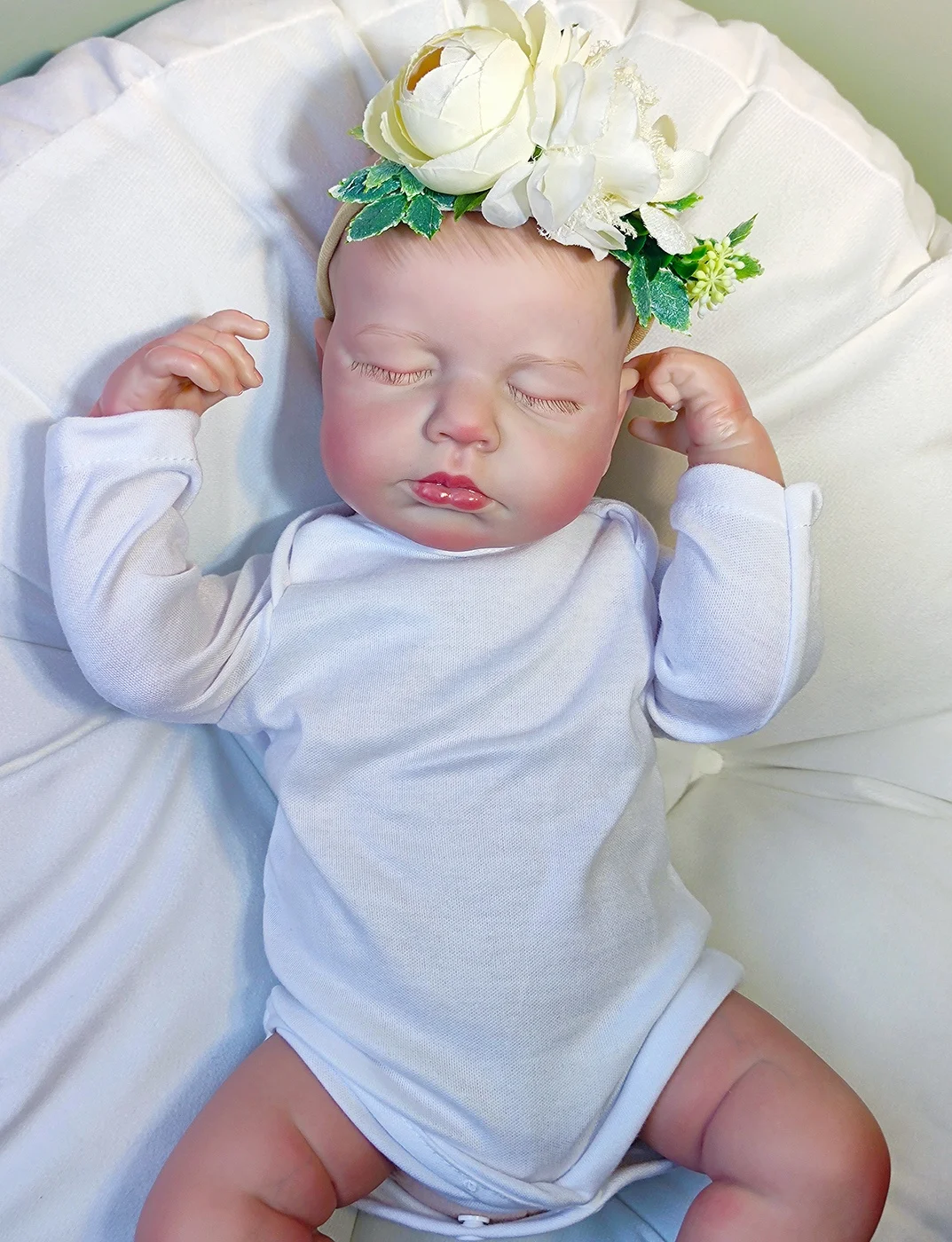 Hand-Painted Hair 3D Advanced Baby Doll Realistic Stamulate Vinyl Rebirth Real Baby Dolls Bebe Reborn Newborn