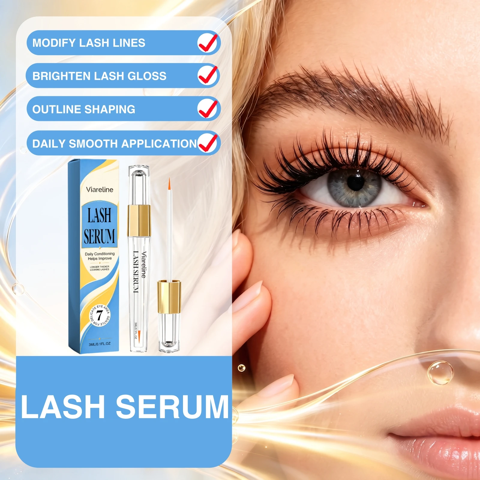 Lash Serum For Growth Daily Conditioning Promotes Natural Longer Fuller Lashes Eye Care Eyelash Lengthening Thickening Essence