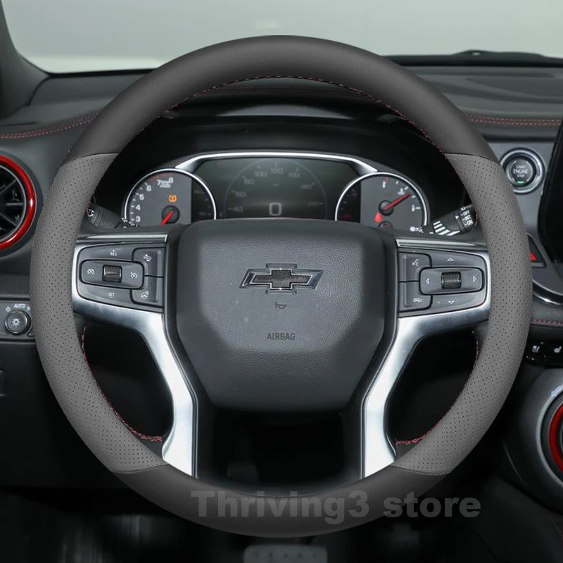 

Leather Car Steering Wheel Cover For Chevrolet GROOVE 2021 Covers For Covers Auto interior Chevrolet GROOVE Accessories 2021