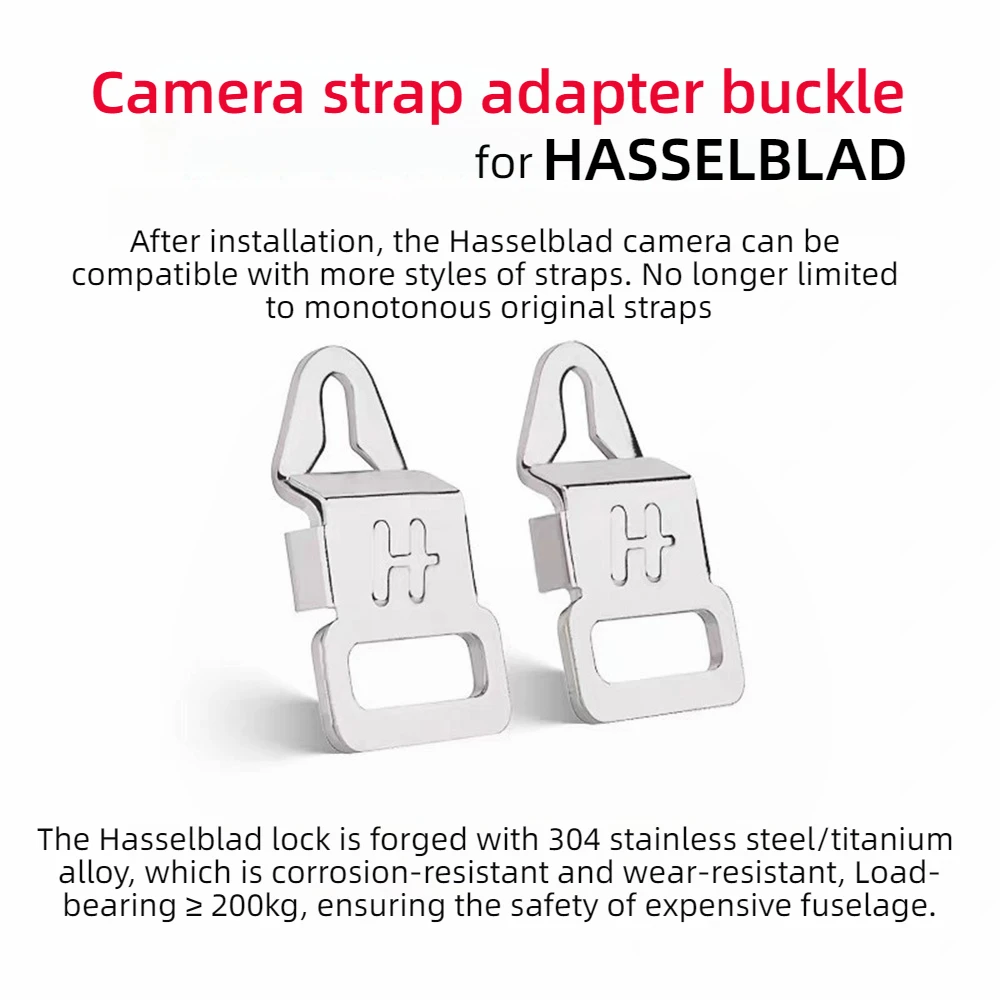 2 szt. Adaptery paska do aparatu, metalowe klamry łączące, akcesoria do Hasselblad X2D X2D2 500C 500cm 501cm 503cx 503cw 903 SWC — zdjęcie produktu 4