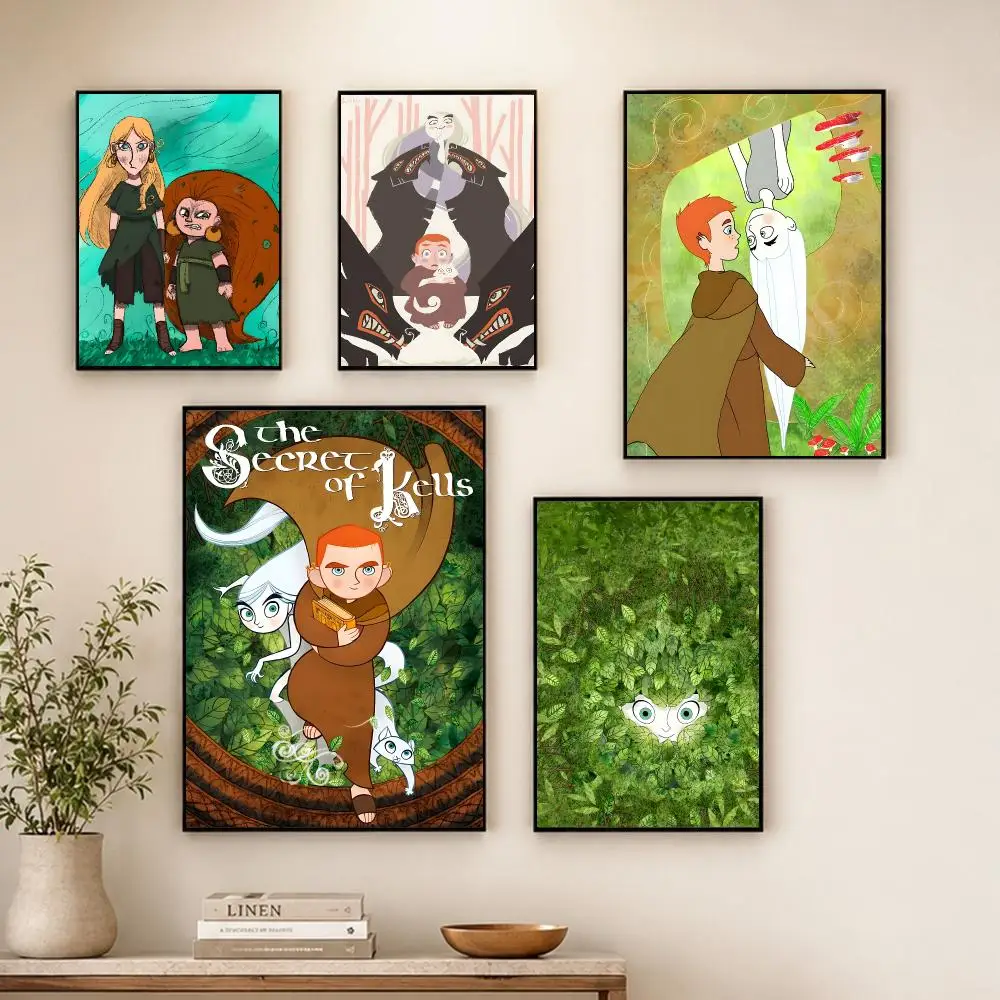 Anime The S-Secret Of Kells Poster Decorative Wall Art Stickers Mural For Home Living Room Hallway Decor Gift
