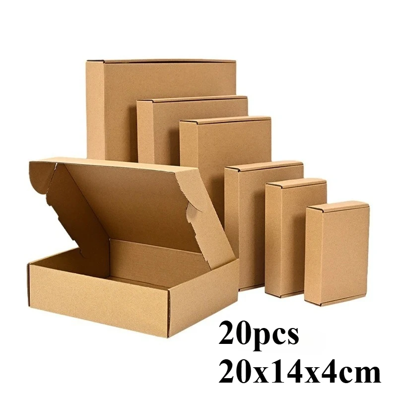 20/10PCS Golfkartonnen Doos Mailers, Bruin Kartonnen Verzenddoos Golfkarton Mailer Verzenddoos Kraftpapier Verpakking