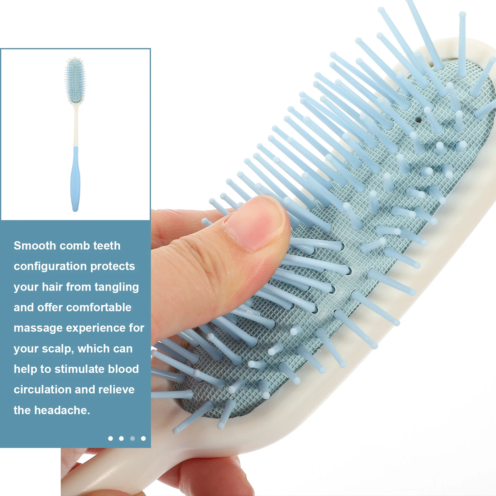 

Подушка безопасности, расческа для волос с длинной ручкой для пожилых людей, гладкие зубы, многоразовый пластиковый массажер для головы, массаж головы, портативная расческа для