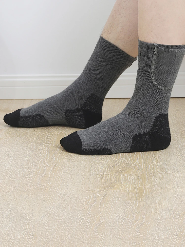 Calcetines con aislamiento térmico unisex, calcetines térmicos recargables lavables, acogedores y gruesos para deportes al aire libre, esquí