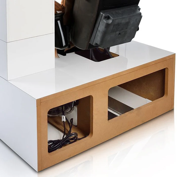 Foshan Grosir Salon Modern Kursi Pedikur Spa Kaki Hitam Stasiun Bangku dengan Kursi Pedikur Pijat Santai Kaki