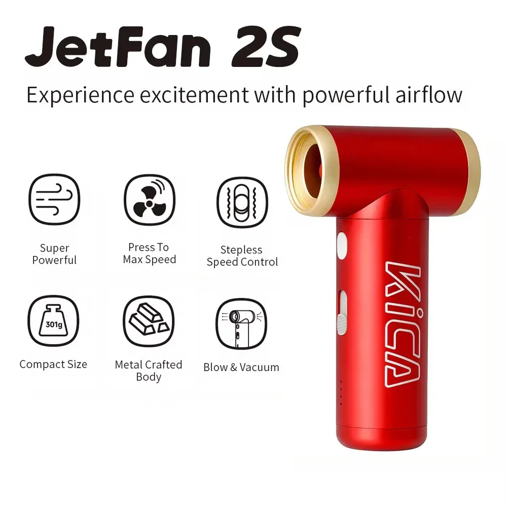 

KICA Jetfan 2S Electric Air Blower Portable Turbo Fan Rechargeable Cordless Compressed Air Duster Cleaner for Computer Jet Fan 2