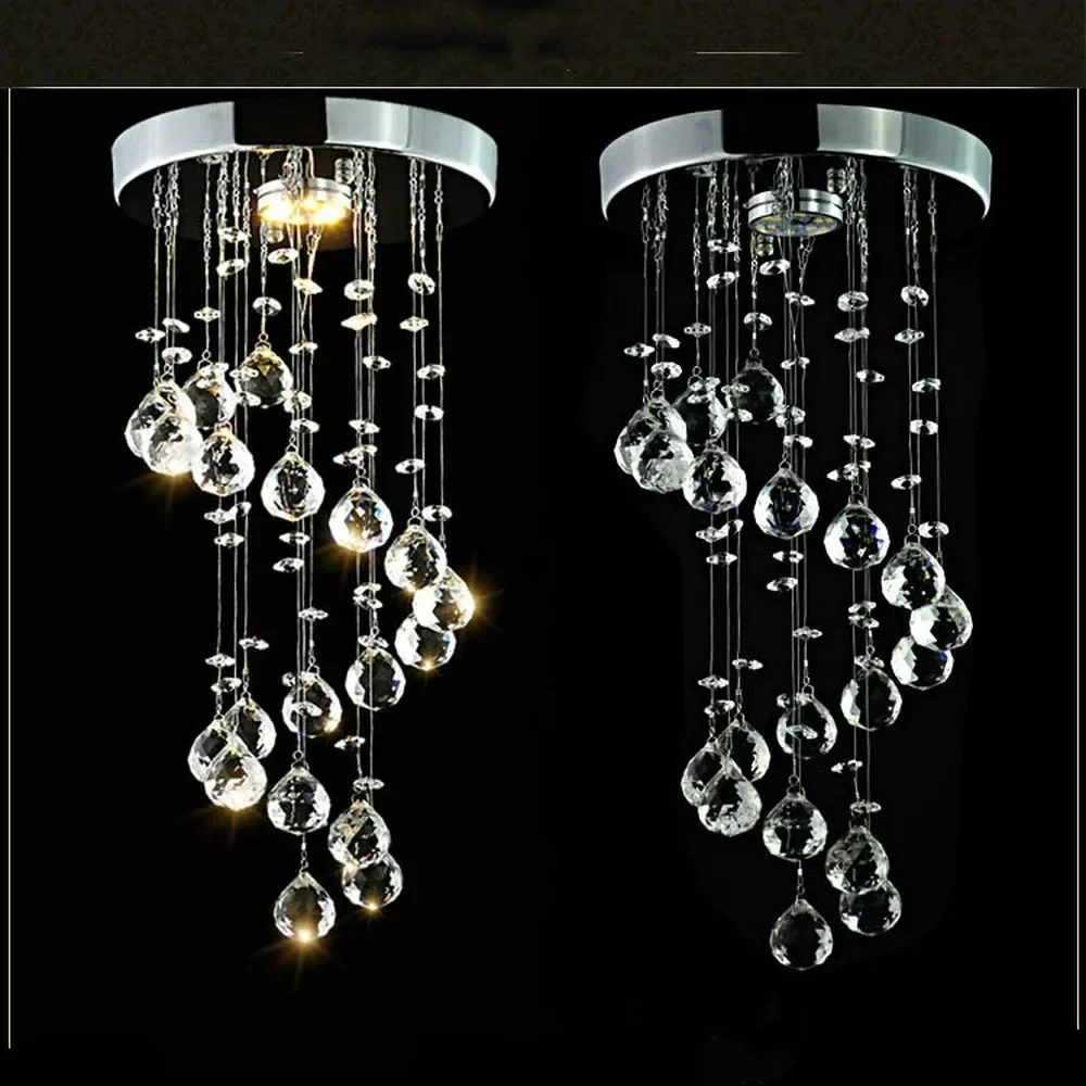 Modern crystal led ceiling lamp bright 5W LED lamps living room dining room rotary ceiling lamps led lustre ceiling lightings