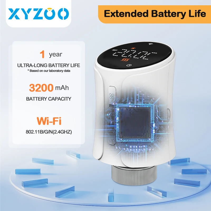 Válvula de termostato de radiador WiFi Tuya, calefacción inteligente para el hogar, termorregulador remoto por aplicación TRV, Control por voz, Alexa, Google Home, Alice