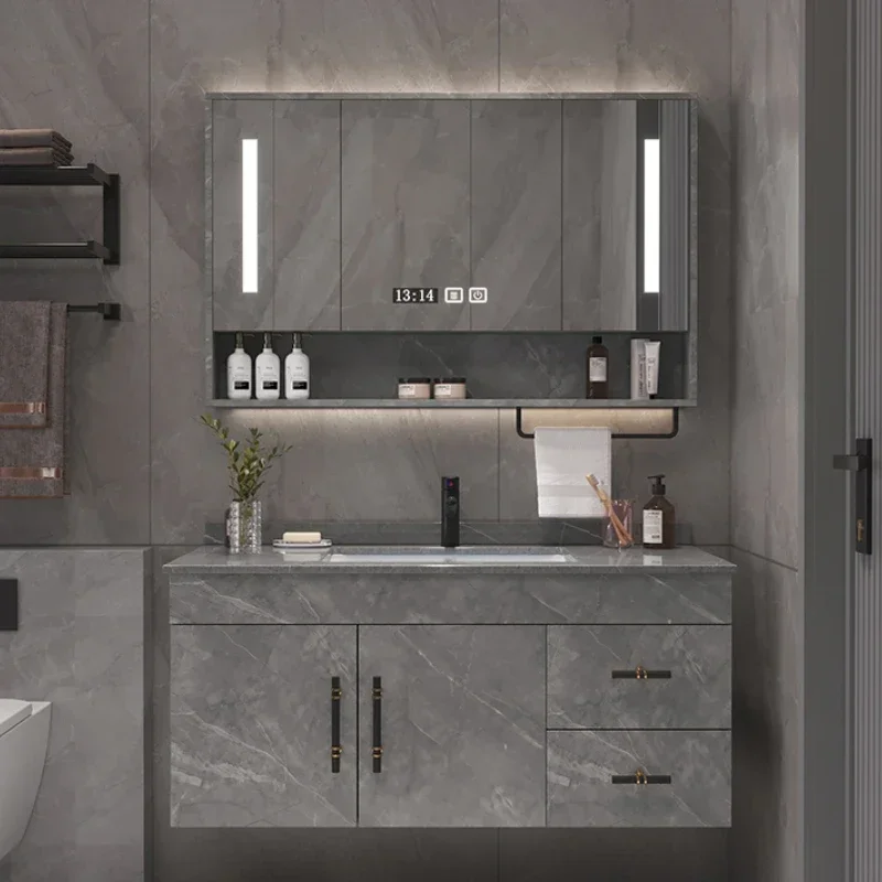 

Luxury Organizer Bathroom Cabinet Vanity Storage Mirror Vanity Bathroom Cabinet Toilet Sink Armoire Salle De Bain Furniture