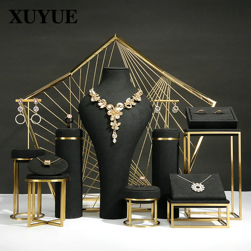 

Jewelry display stand black jewelry props high-end metal jewelry display props window jewelry stand combination spot