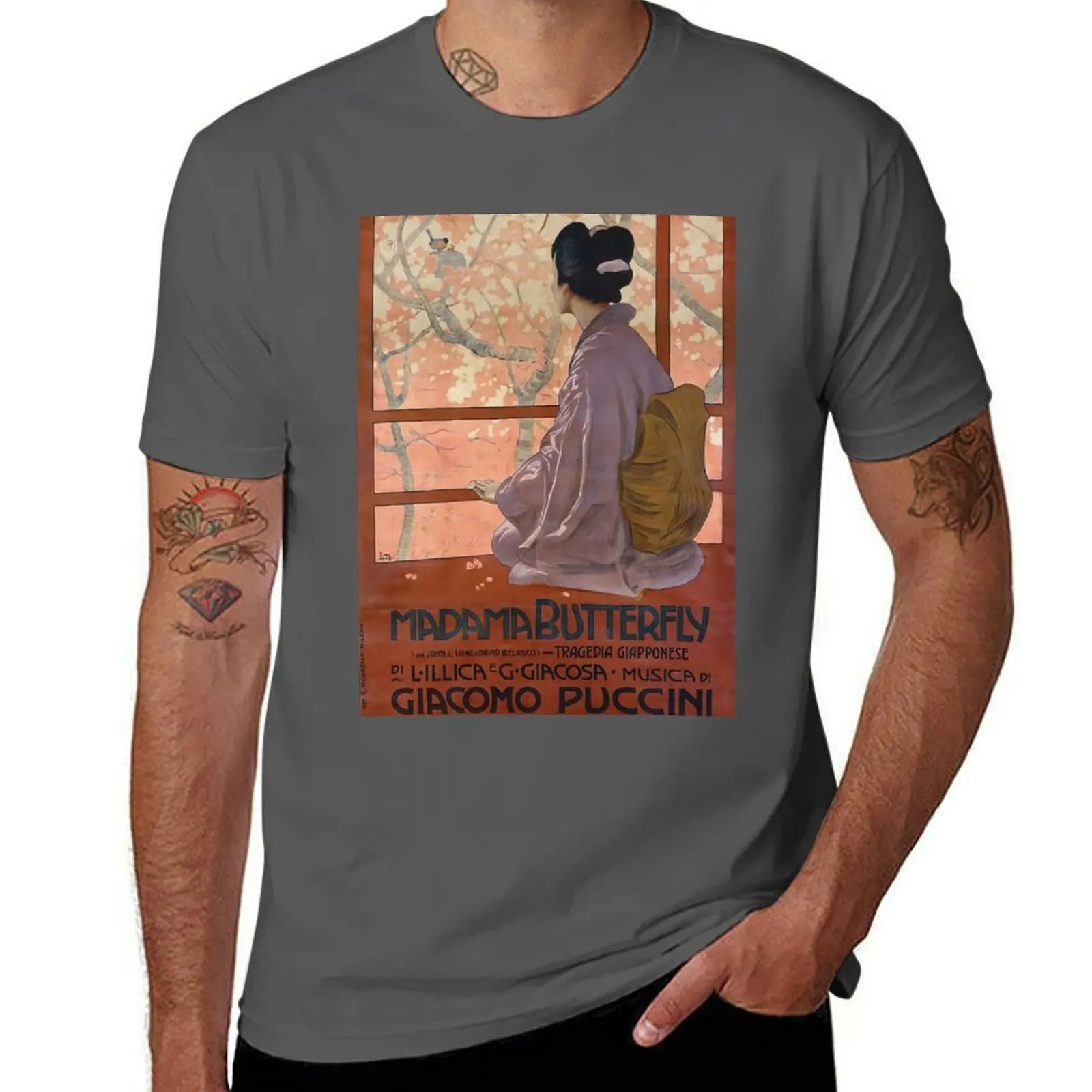 

Madama Butterfly, opera poster T-Shirt Casual Light Summer Short Sleeve Top
