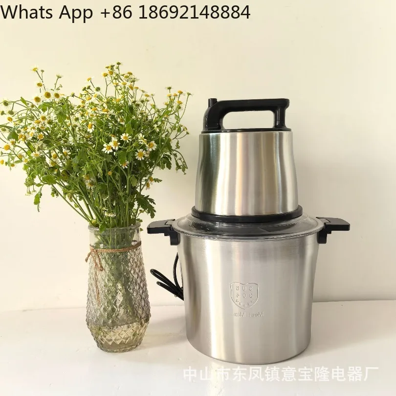 12L Large-capacity Stainless Steel Electric Meat Grinder, Multi-functional Commercial Meat Grinder in Stock
