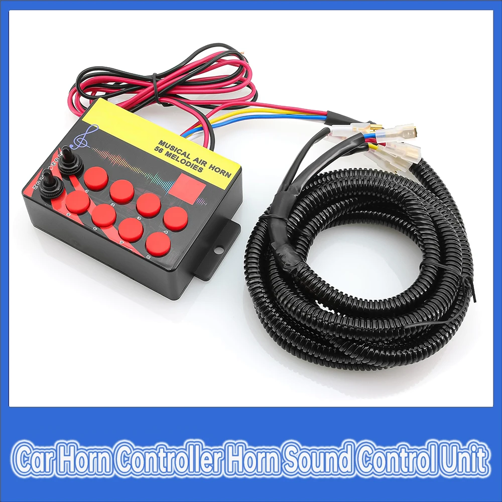 12V-24V Musical Electronic Horn Controller Regulator Monitor Car Horn Controller Horn Sound Control Unit Easy Installation 12V-24V Musical Electronic Horn Controller Regulator Monitor Car Horn Controller Horn Sound Control Unit Easy Installation