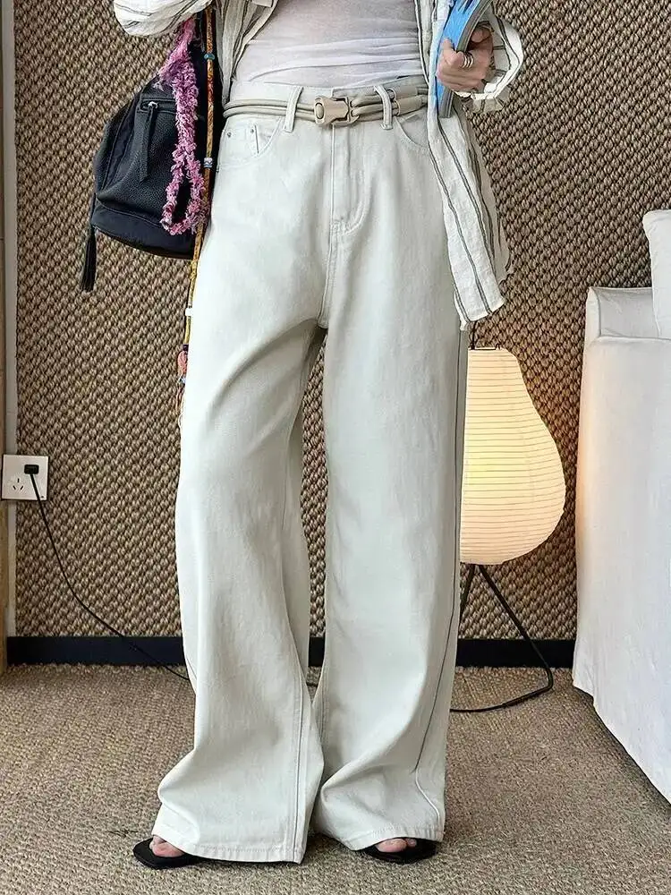 

Waist Gray Denim High Vintage Long Casual Wide Leg Jeans Pants New Trousers Women Fashion Spring Autumn 2026 1DJA6