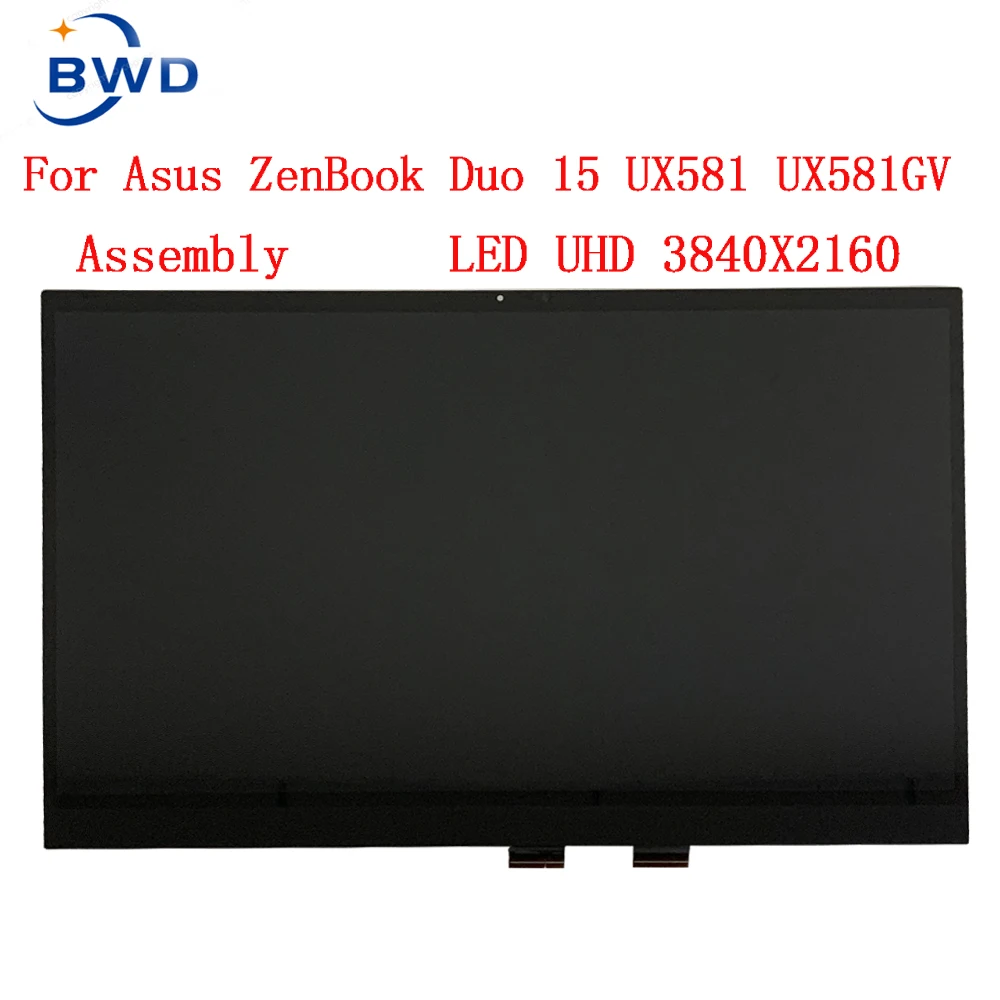 Imagem -04 - Original 15.6 Polegada para Asus Zenbook Duo 15 Ux581 Ux581g Ux581gv Oled Painel de Exibição com Montagem da Tela Toque Uhd 3840x2160 Ips