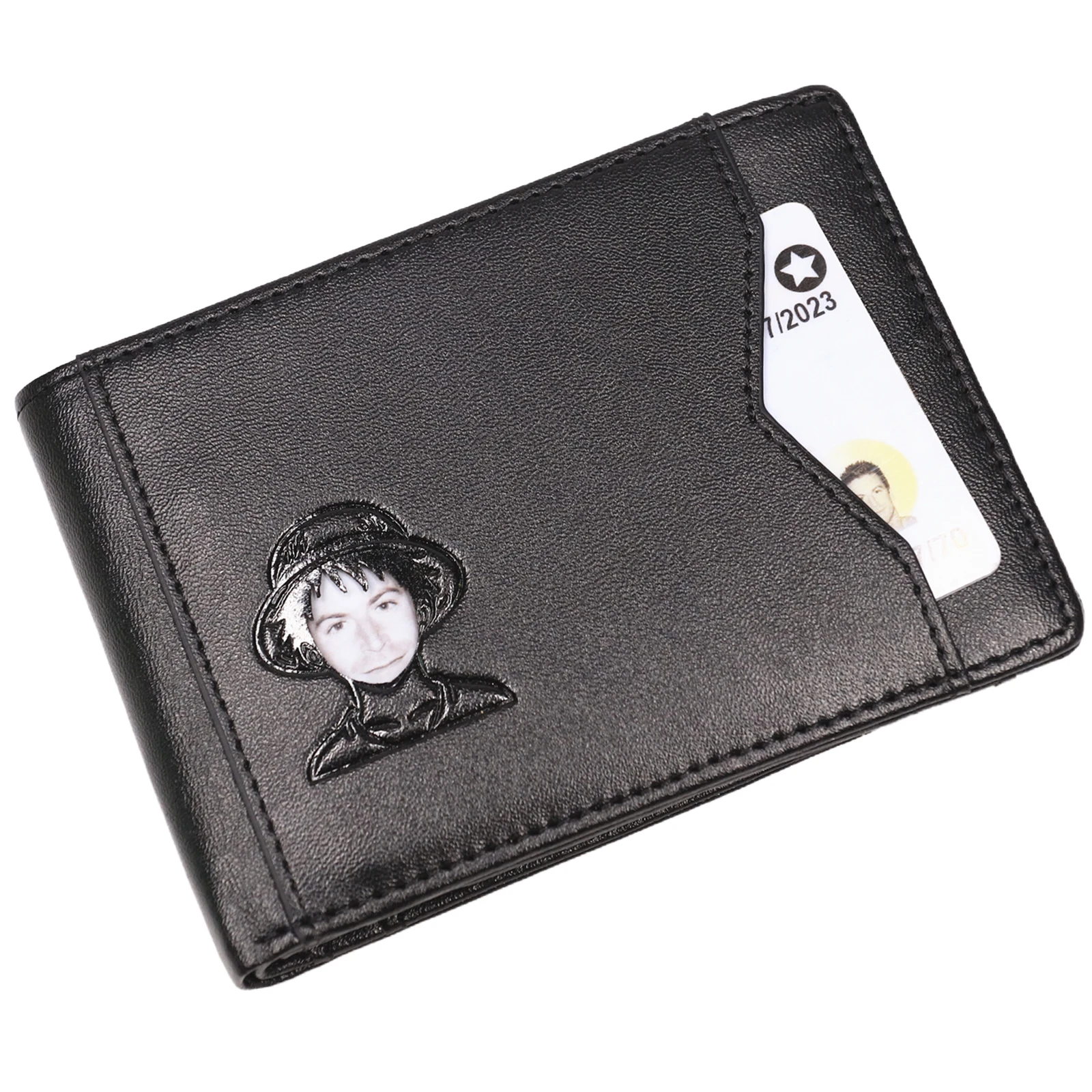 

PU Leather Wallet for Men Male OP Bifold Slim Men's Wallets Card Holder ID Window With Cutout Anime Character Face Gift For Fans