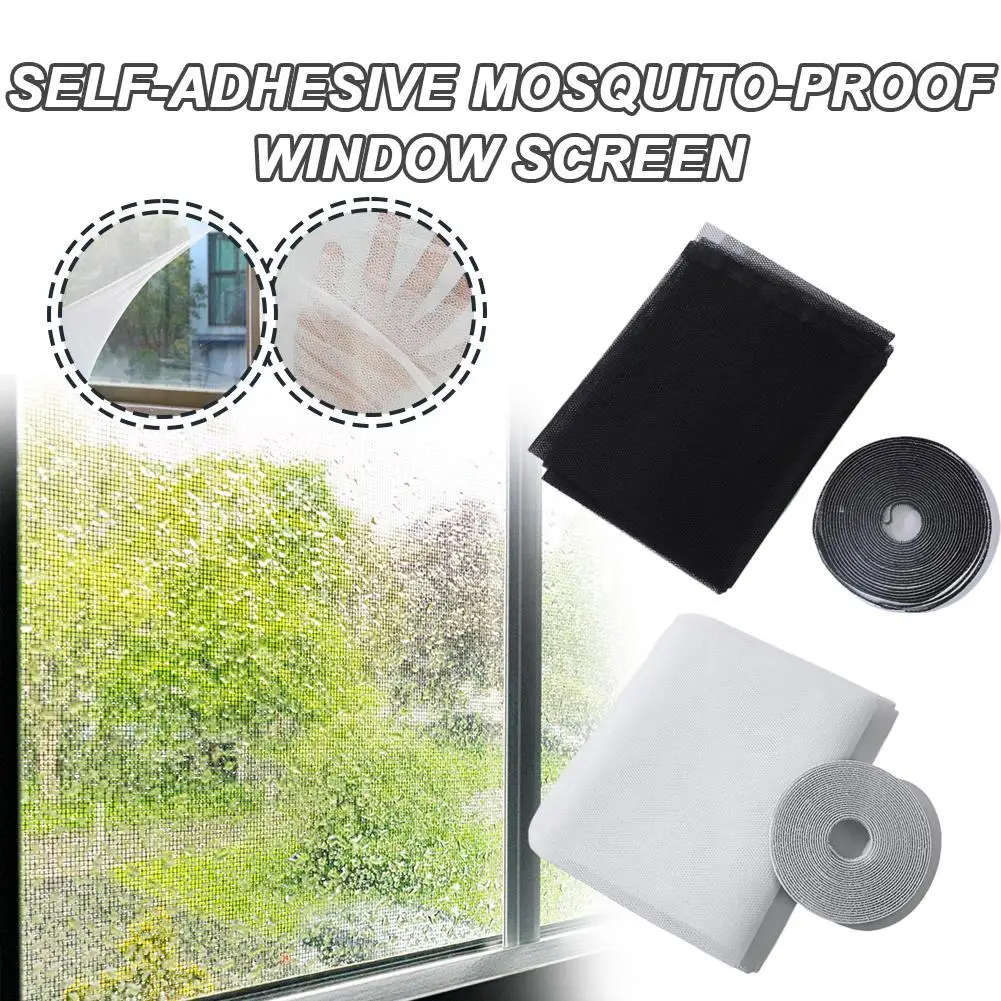 

Self Adhesive Thickened Ventilation No Punching Required Household Mosquito Proof Window Screen DIY Trimmable Mosquito Net