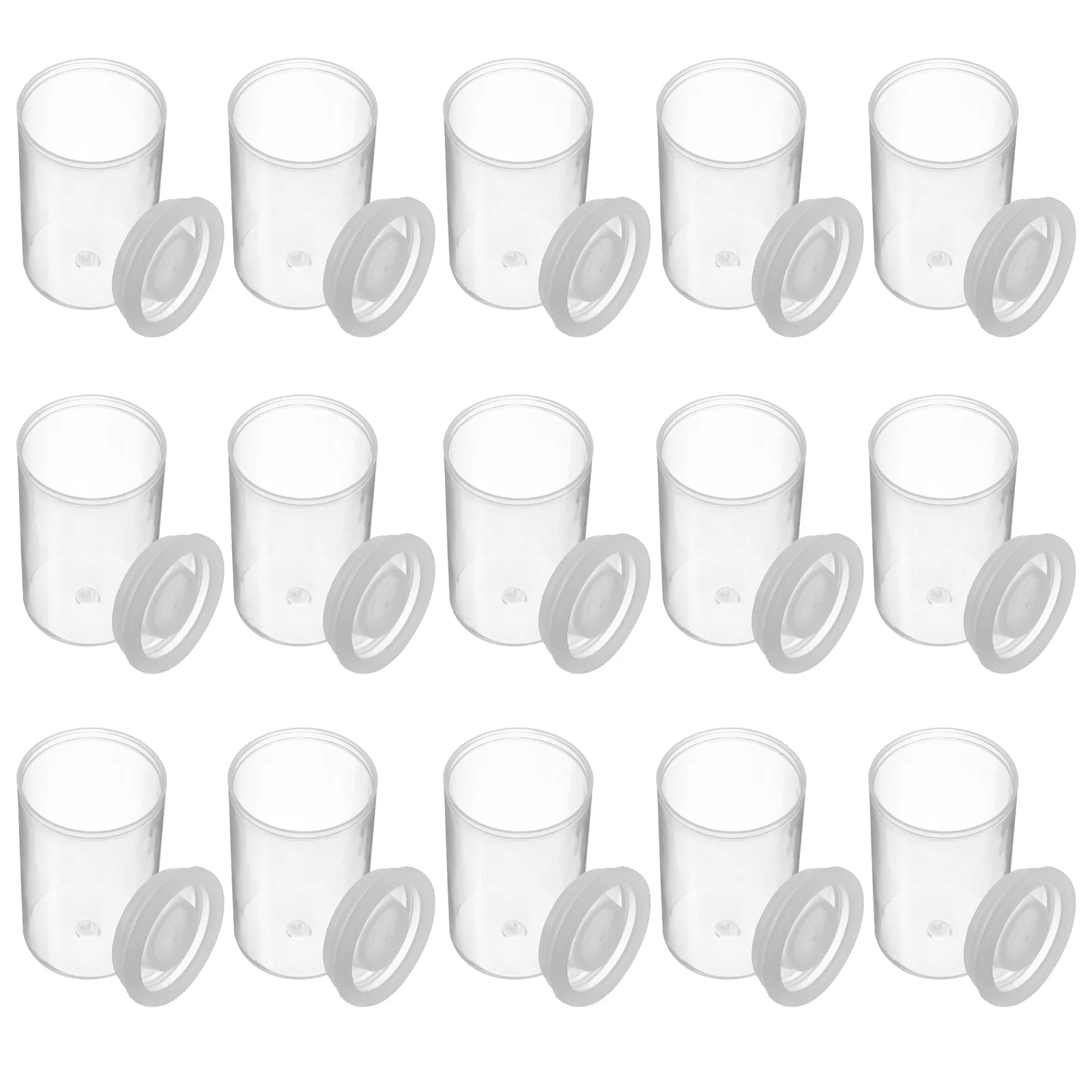 30 Pcs Film Roll Plastic Bottles Storage Case Cylindrical Container Bait The Pet