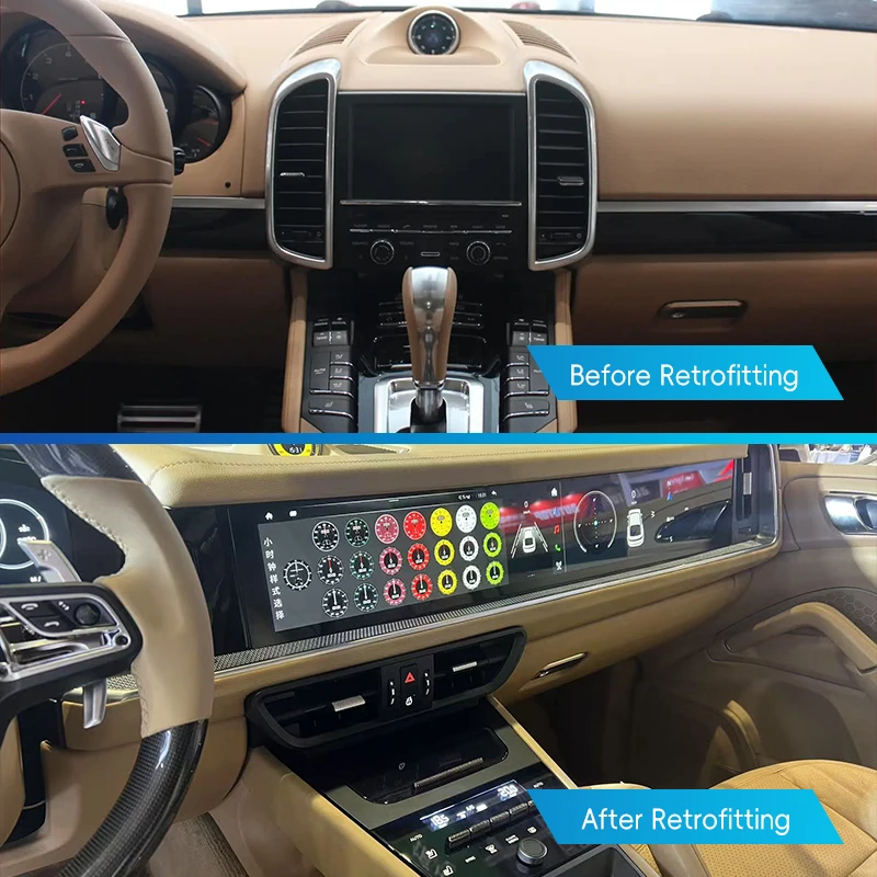 2011-2017 Car Upgrade 2024 Center Console Dashboard Car Modification Center Screen Automotive Interior
