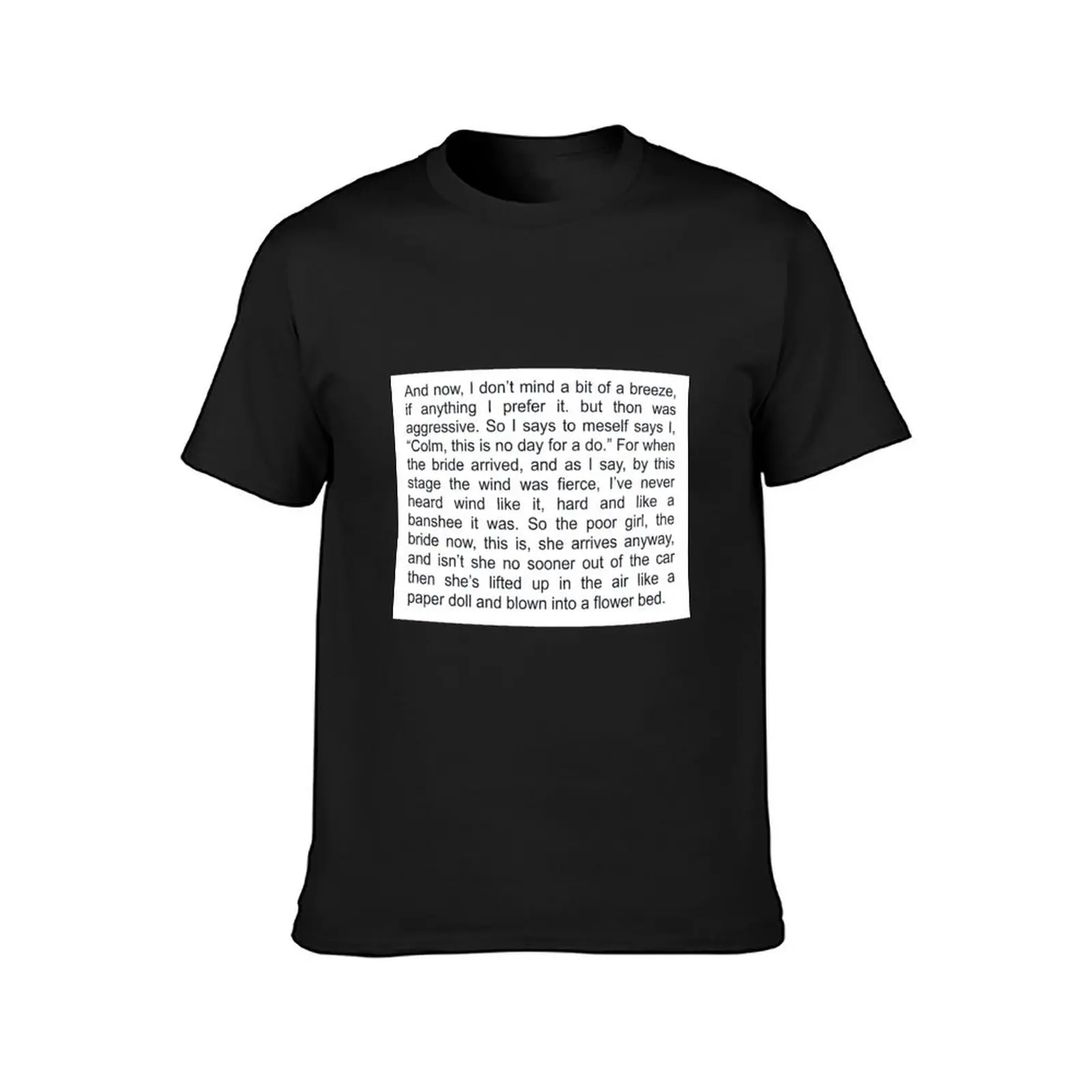 uncle colm’s monologue T-Shirt plain tops slim fit t shirts for men