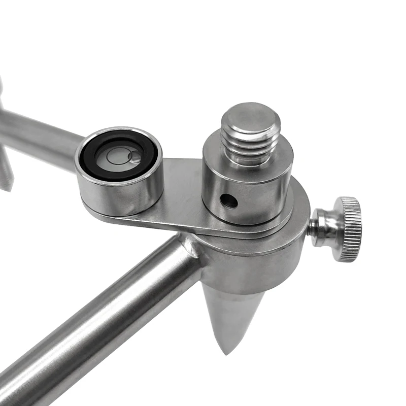 11cm Stainless Steel prism Pole Mini Tripod With blisters bubble for Leica and 58 Thread Surveying Instrument