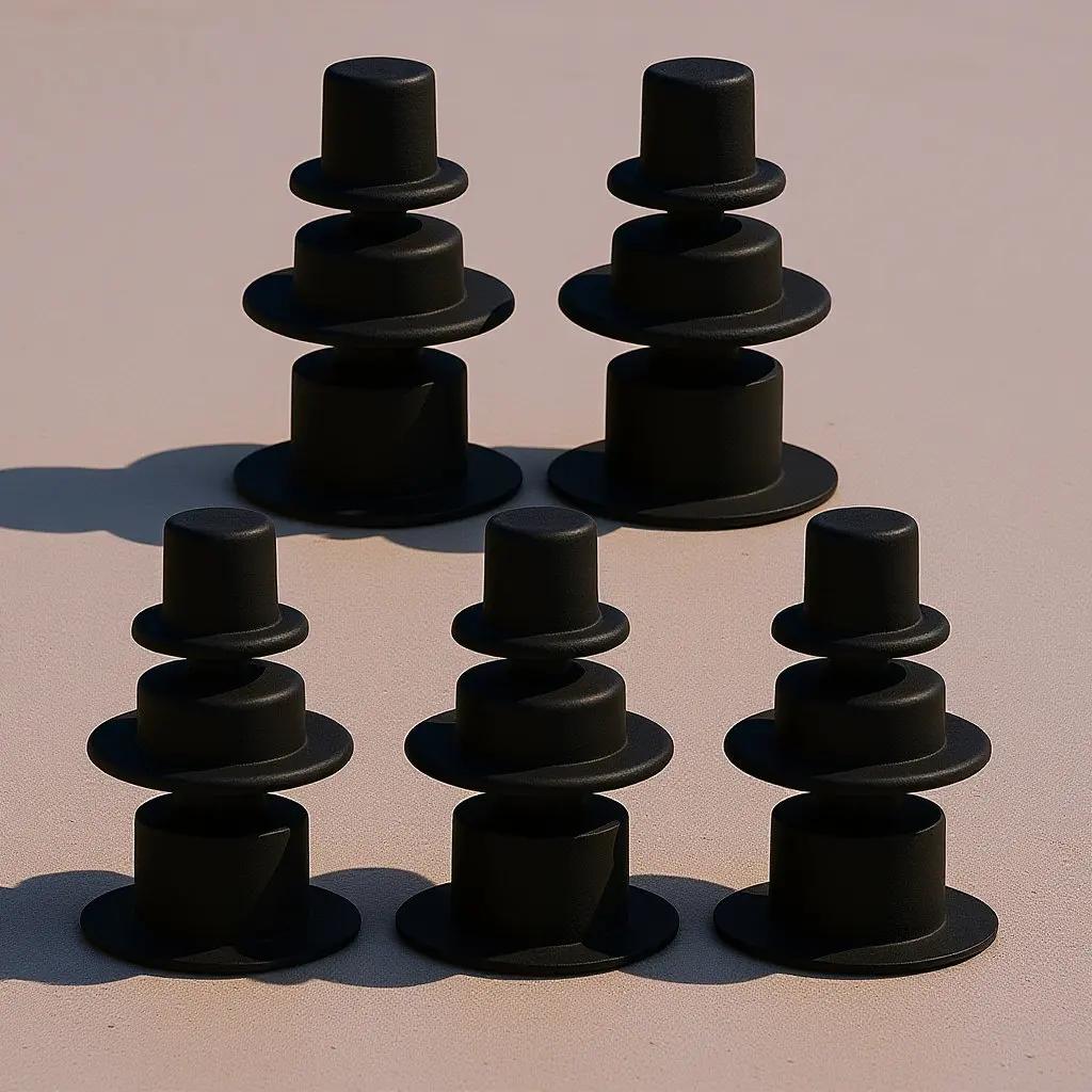 

15 шт. миниатюрных черных флокированных шляпок клоунов с мягкой текстурой для поделок, украшения на день рождения, Хэллоуин, DIY декорации, миниатюрные аксессуары