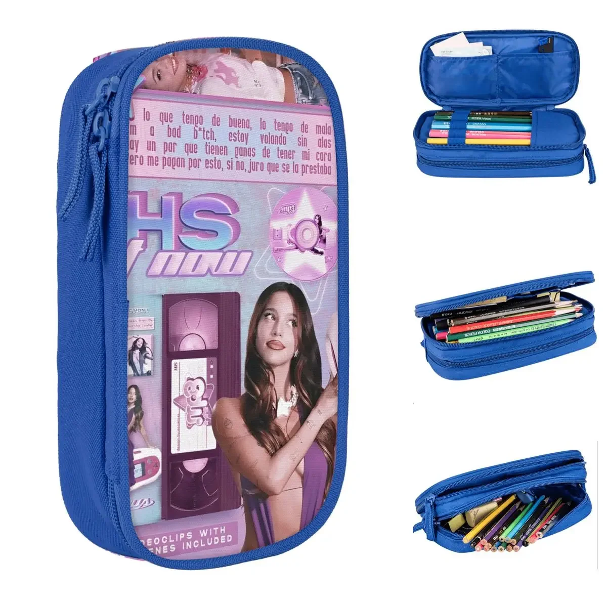 

Fun Hot Emilia Mernes Mp3 Pencil Cases Pencil Box Pen Kids Big Capacity Bag School Supplies Zipper Stationery