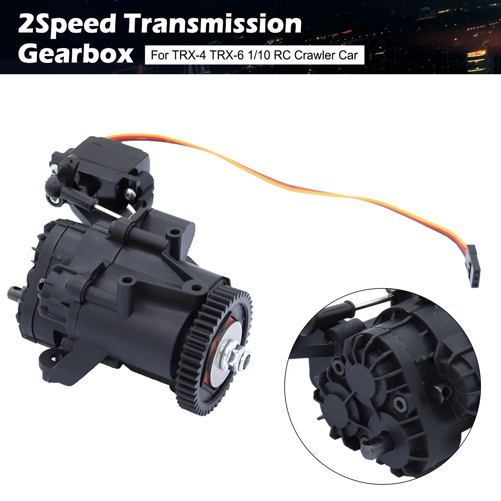 2 Speed Transmission Gearbox With Servo For 1/10 RC Crawler TRAXXAS TRX4 TRX6