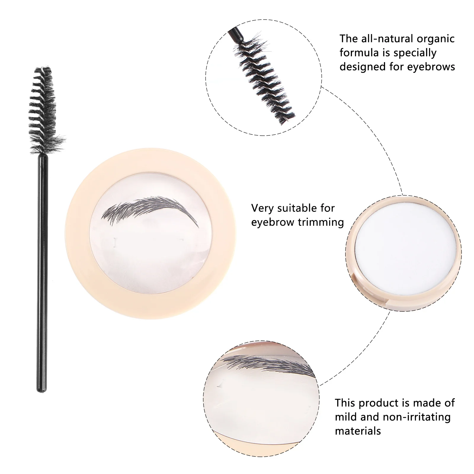 Sapone per lo styling delle sopracciglia impermeabile con pennello angolato Riempimento delle sopracciglia sparse Definisci la forma Crema modellante per sopracciglia selvagge Trucco a prova di sbavature