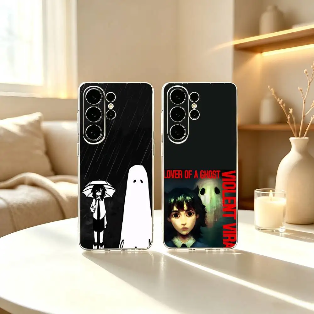 V-Violent Vira Lover Of Ghost   Phone Case For Samsung S23,S22,S21,S20,S30,Transparent Silicone Phone Cover