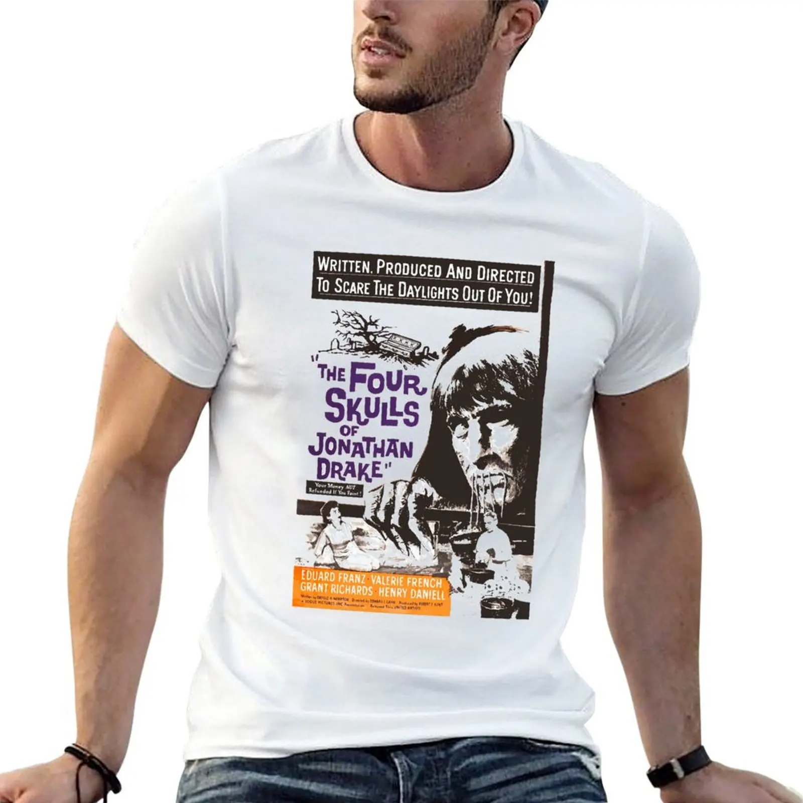 The Four Skulls of Jonathan Drake T-Shirt t shirts for man graphic tees man t shirt graphic t shirt man designer T-shirt