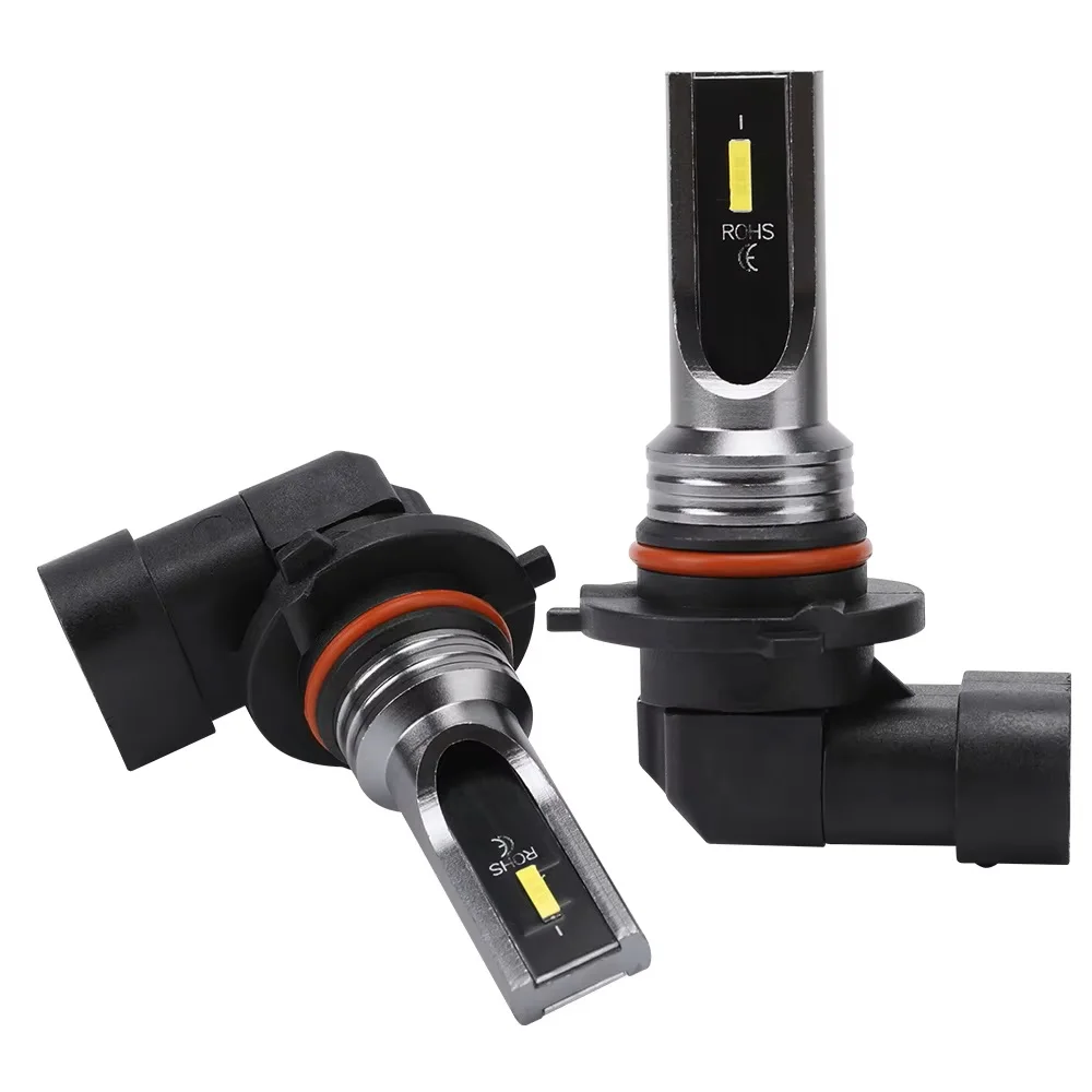 2Pcs LED 9005/HB3 9006/HB4 80W 20000LM Lights 6500K Headlight Bulb Mini Size Design Wireless For Car Lamp CSP ZES White Yellow