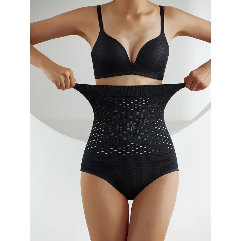 Sommer-Shapewear mit hoher Taille, ausgehöhlt, nach der Geburt, Bauchkontrolle, Taillenmieder-Höschen für Frauen