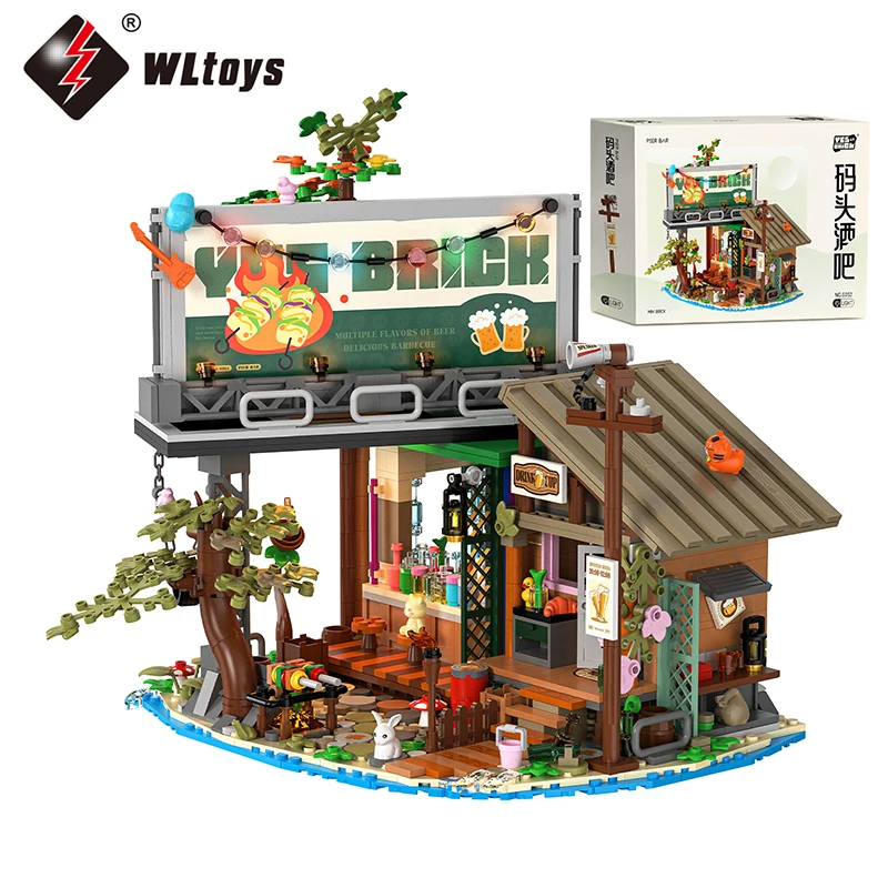 

1108 шт. набор строительных блоков со светодиодной подсветкой - серия Street View, креативная модель «сделай сам» с подсветкой, кирпичи-головоломки для взрослых, подарок для детей